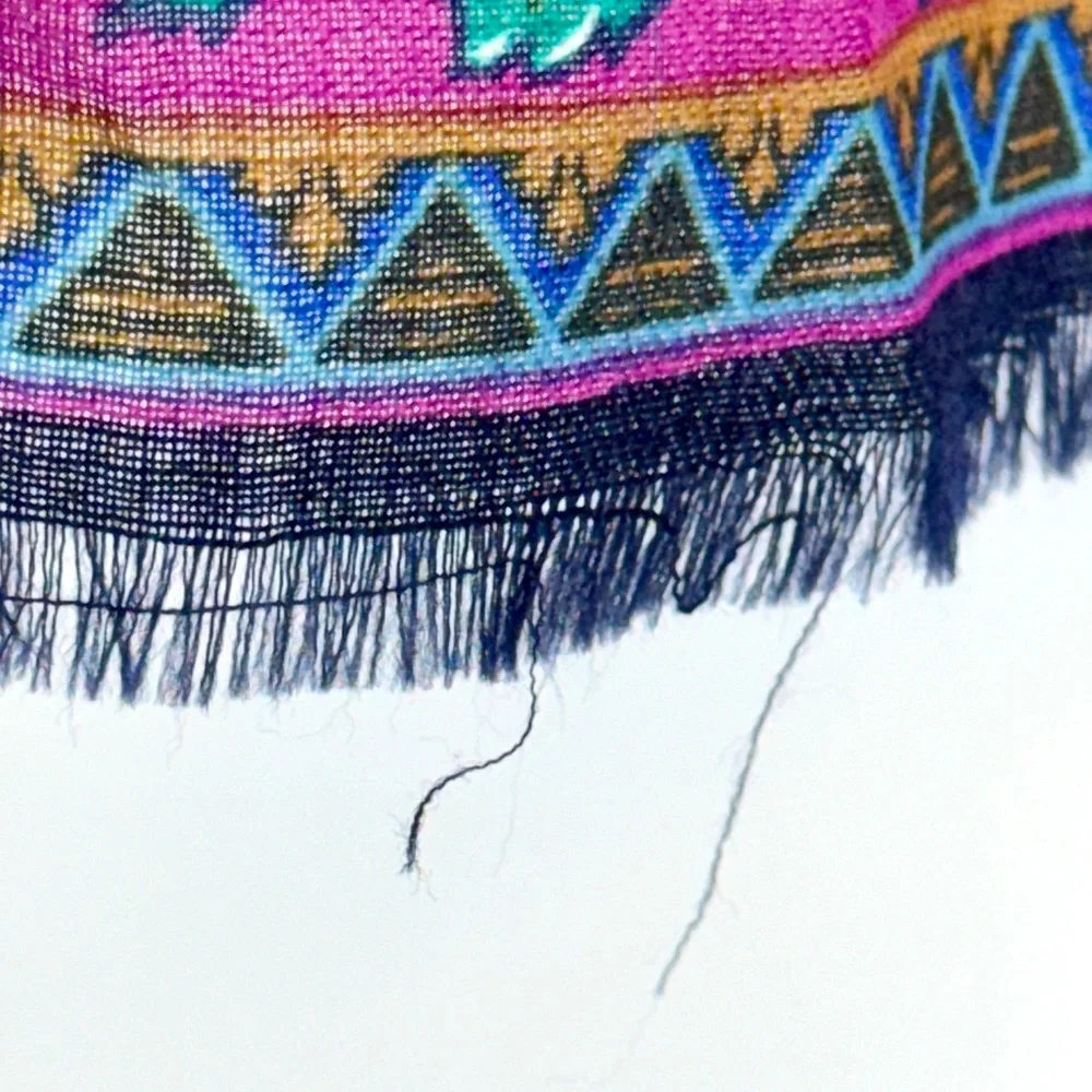 Vintage Morgan Taylor Floral Wool Scarf - Picture 4 of 7